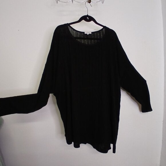 UGC Maurices Black Long Sleeve Lightweight Asymmetric sweater size 4x - Picture 1 of 5